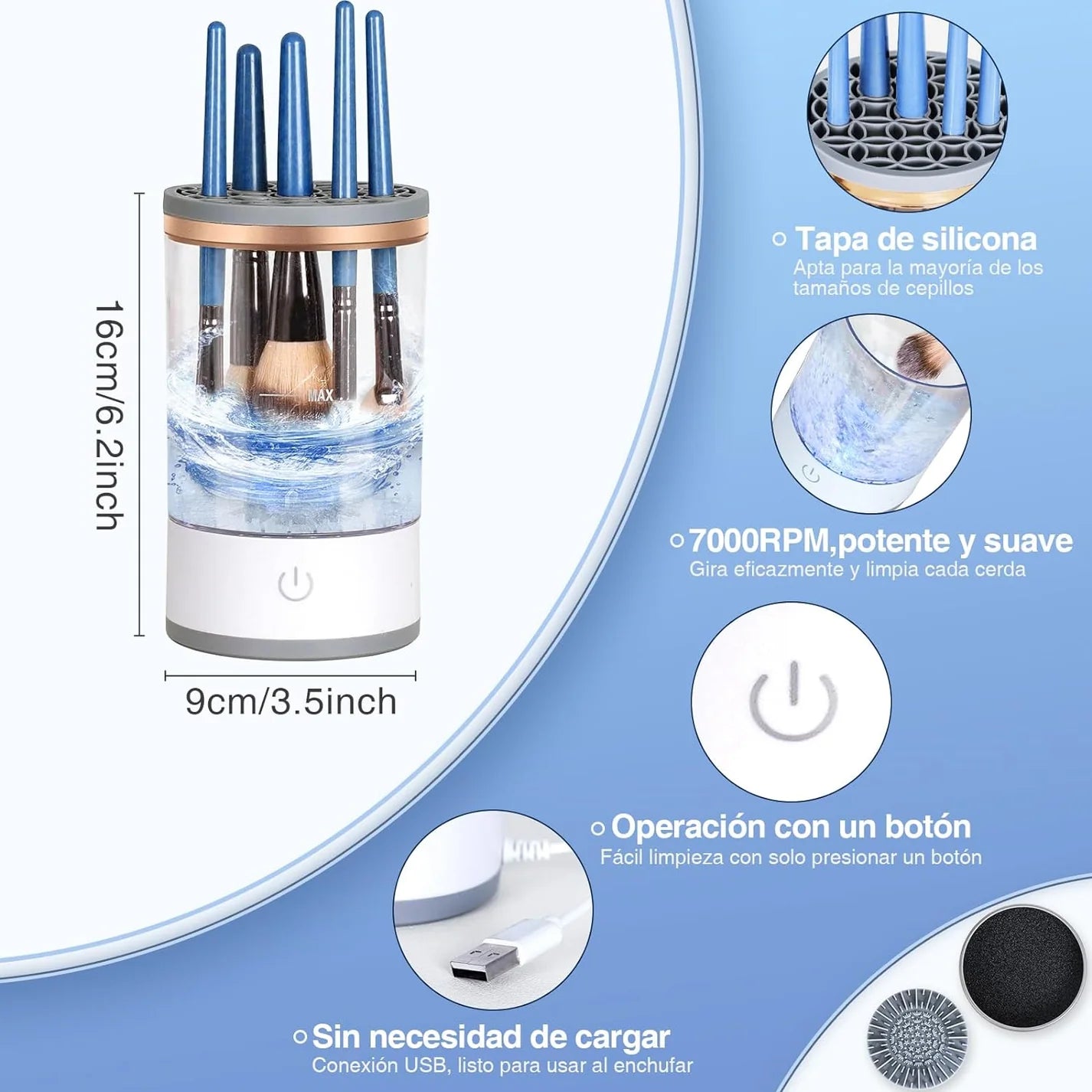 Limpiador Eléctrico De Brochas