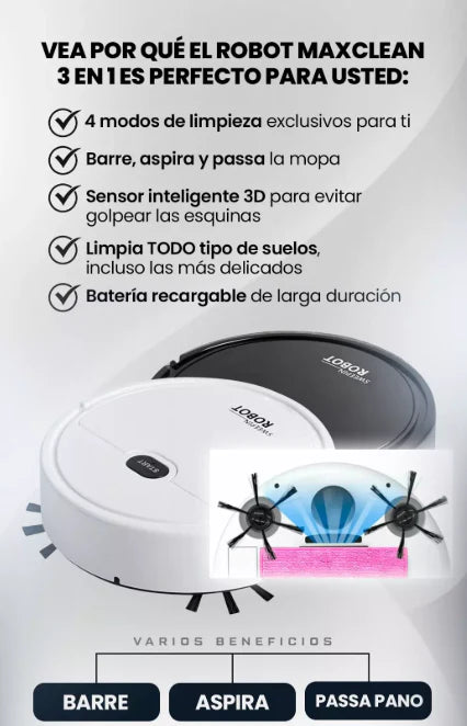 Aspiradora inteligente 3 en 1
