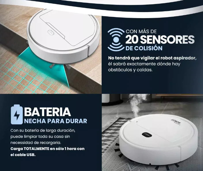 Aspiradora inteligente 3 en 1