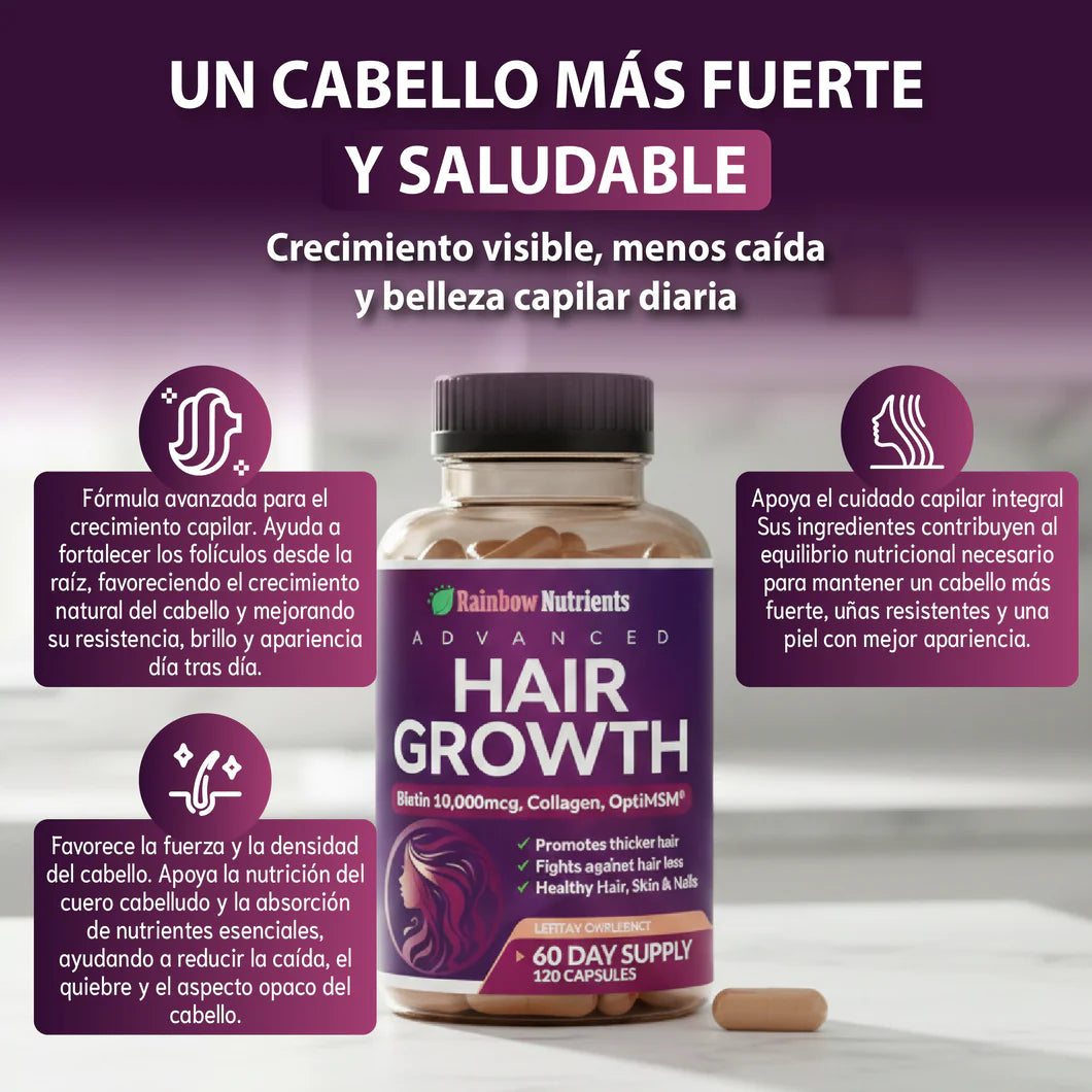 Hair Growth - Vitamina para el crecimiento del cabello y prevención de la caída