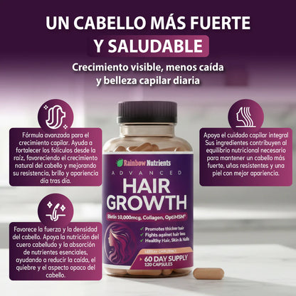 Hair Growth - Vitamina para el crecimiento del cabello y prevención de la caída