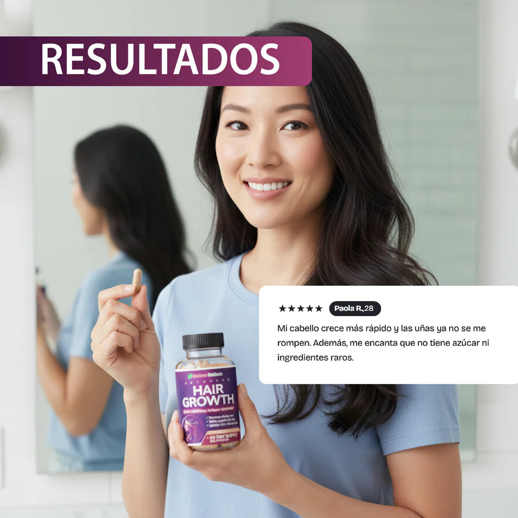 Hair Growth - Vitamina para el crecimiento del cabello y prevención de la caída