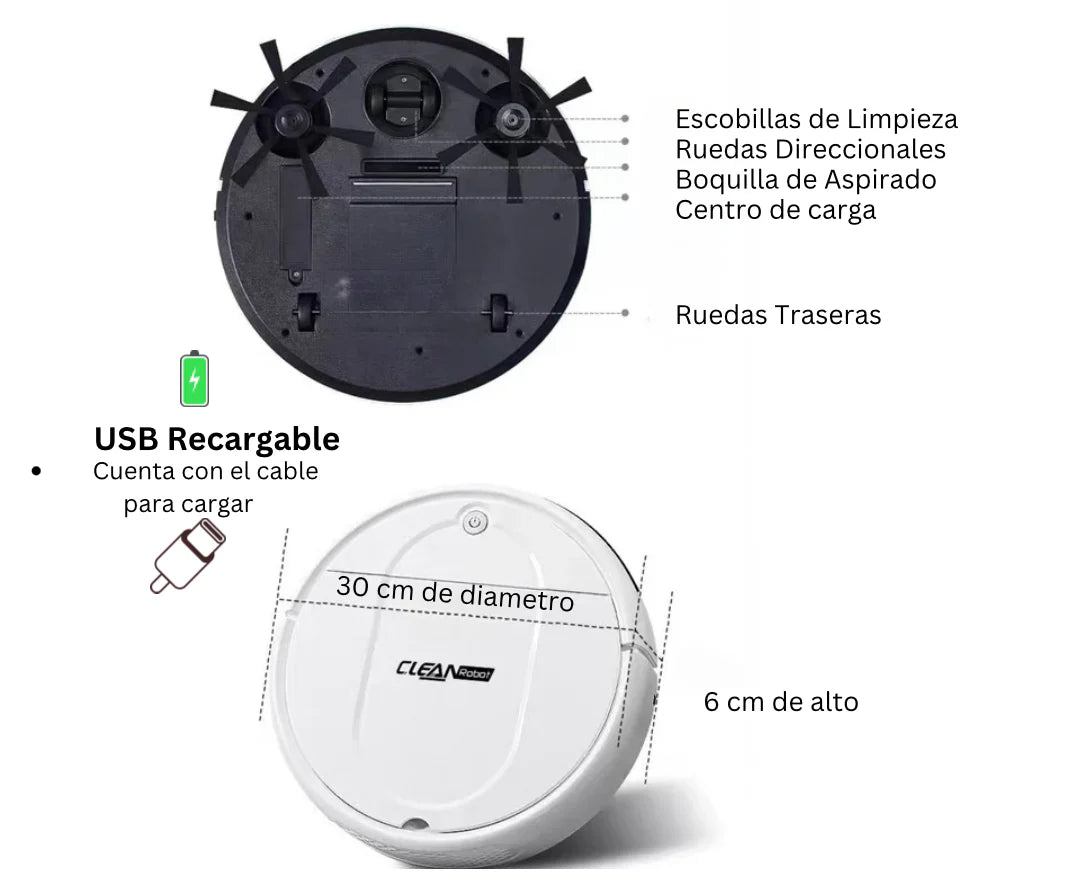 Aspiradora inteligente 3 en 1