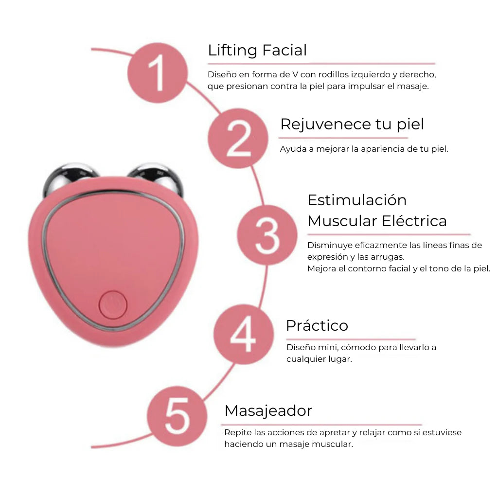 Masajeador facial Microcorriente