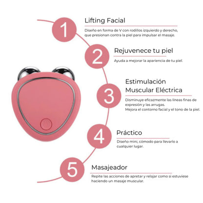 Masajeador facial Microcorriente