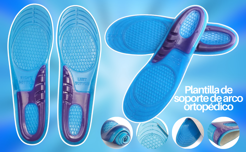Plantillas Deportiva Ortopédica de Gel Silicon Amortiguada
