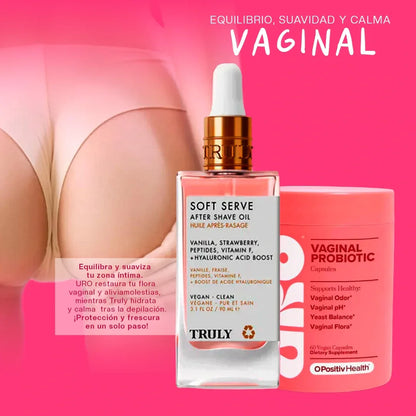 URO PROBIÓTICOS VAGINALES + ACEITE TRULY IMPORTADO | CUIDADO COMPLETO PARA TU ZONA INTIMA