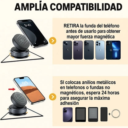 Soporte Magnético de celular para cualquier superficie plana